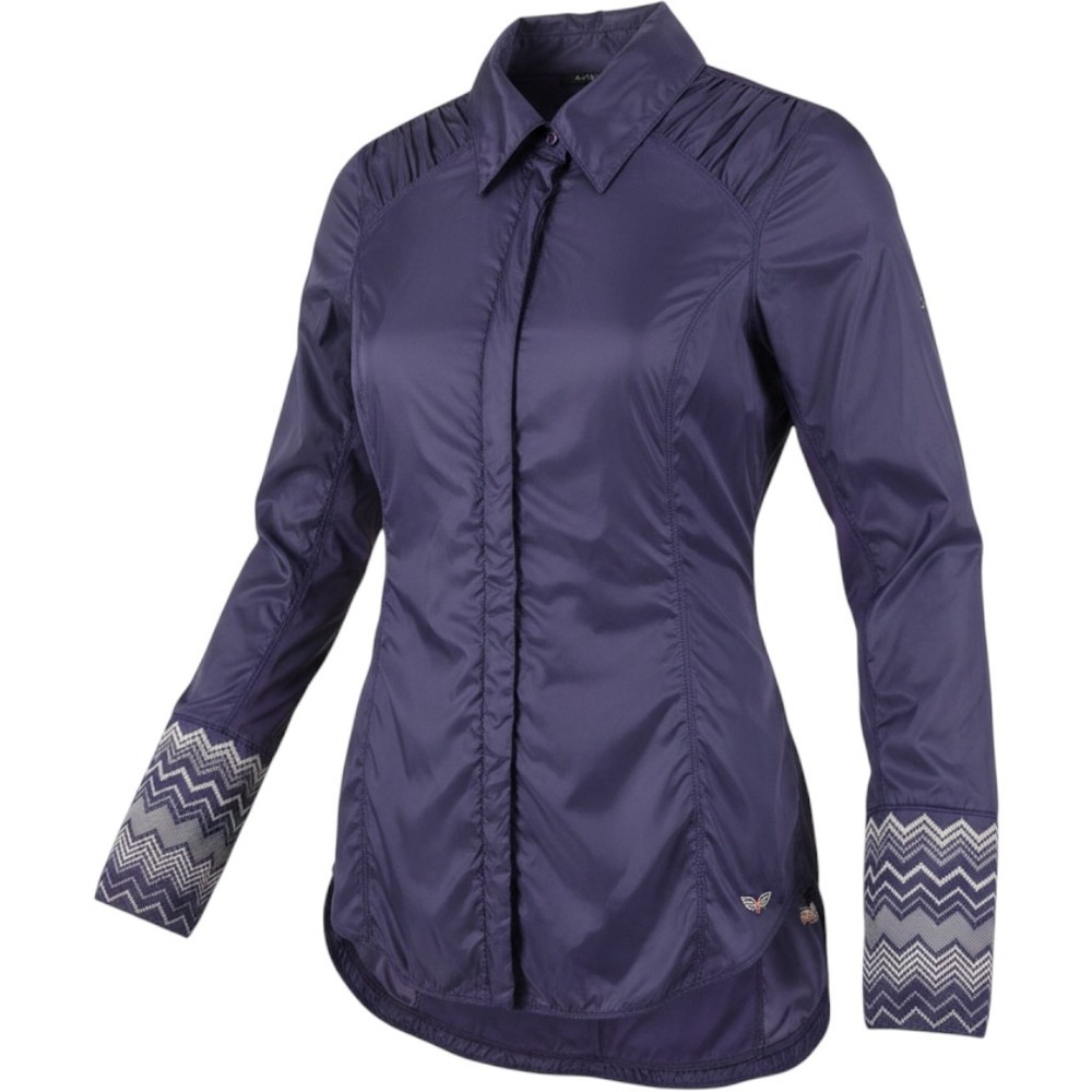 Lululemon Windbreaker Jacket Womens 6 Purple Good Chevron Cuffs Full Zip